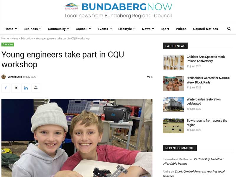 Young engineers take part in CQU workshop